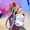 Llavero de Unicornio de Resina de Hilo Colgante de Muñeca para Mochila Llavero de Coche Pequeño Adorno Merchandising para Fans del Primero de Mayo