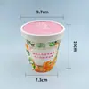 Caixa de Embalagem para Tigela Descartável de Papel Kraft para Mingau, Tigela de Papel com Tampa, Recipiente Espesso para Sobremesa, Tigela Redonda para Levar Sopa para Uso Comercial