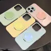 Funda de silicona suave color macarrón, adecuada para Apple 18 Pro Max, funda para iPhone 17 de cobertura total, a prueba de caídas, con soporte magnético