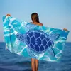 Toalla de Secado Rápido para Vacaciones Chal Esterilla de Playa Toalla de Baño Protección Solar Fabricante Toalla de Playa Microfibra Mayoreo Lado del Mar Absorción de Agua