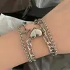 Pulsera de hebilla magnética de amor pulsera de hebilla magnética de pareja pulsera de succión de corazón de amor magnético de San Valentín creativa pulsera de pareja