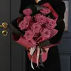 Nuevo Papel Kafen Día de San Valentín Cumpleaños Flor Papel de Regalo Floristería Papel de Regalo para Ramo Papel de Regalo Floral Hecho a Mano