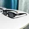 Gafas de Sol GM Ojo de Gato de Celebridad Montura Cuadrada Pequeña Gafas de Sol con Diamantes Protector Solar Gafas Anti-UV Protección UV400