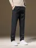 Novidade de Outono Calças Casuais Masculinas Tendência Slim Fit Versátil Perna Reta Pequena Leve Business Casual Calças Masculinas