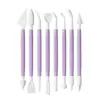 Juego de 8 piezas de herramientas de arcilla Cuchillo para tallar escultura de arcilla Hecho a mano DIY Herramientas para modelar fondant Juego de herramientas para tallar cerámica
