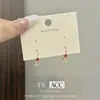 Pendientes de Cubo de Azúcar Pequeños de Nueva Moda Transfronterizos Lujo Ligero Retro Clips para Orejas de Circonita Pendientes de Borla Simples Versátiles Venta al por Mayor