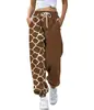 Calça Harem Feminina Estampada Digitalmente em 3D com Duas Cores, Casual Esportiva, com Cordão e Elástico no Tornozelo, Roupas Femininas Outono 2021 Nova