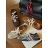 Aumenta 3 cm~ Bloque de Color Elegante Punta Redonda Con Cordones Rollo de Huevo Casual Zapatos de Entrenamiento Alemanes para Mujer Otoño 2026 Nuevos Zapatos Deportivos de Suela Suave