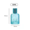 En stock botella de perfume de vidrio de piña de 50 ml con tapa de rosca botella de spray portátil cosméticos de viaje decantador de perfume