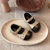 Zapatos Mary Jane de Estilo Francés para Niñas con Bloques de Color, Zapatos Planos de Corte Bajo a Cuadros para Primavera y Otoño, Zapatos Pequeños de Cuero Versátiles y de Moda