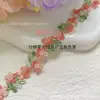 Accesorios de cadena para clavícula de encaje bordado colorido de alta gama con flores pequeñas, materiales para ropa, materiales para mochilas