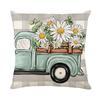 2026 Nueva Funda de Almohada de Margarita Poliéster Estampada Decoración Festiva Hogar Sala de Estar Sofá Funda de Cojín Decorativa