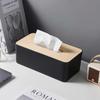 Caja de pañuelos de escritorio simple para el hogar, restaurante, mesa de café, caja de pañuelos con compartimento para control remoto, regalo, logotipo publicitario