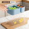 Cesta de Drenaje con Compartimentos, Cesta de Frutas para el Hogar, Filtro de Agua Expandible, Cesta de Lavado de Verduras Engrosada Dos en Uno con Tapa, Bandeja de Frutas de Doble Capa