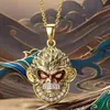 Explosões [Mito Negro] Pingente do Sun Wukong em Corda de Macaco Mágico Luta Buda Colar