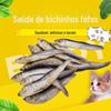Sardinhas Liofilizadas Misturadas com Comida, Petiscos para Gatos e Cachorros, Sardinhas Liofilizadas