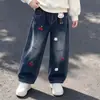 Moletom com Capuz Color Block Estilo Marinheiro Moda Coreana Outono/Primavera Estilo Salt Fashionable Estilo Acadêmico Conjunto Jeans com Personalidade Estilo Coreano