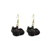 Aretes Divertidos Transfronterizos de Gatito Lindo de Dibujos Animados Aretes Creativos Atmosféricos Aretes de Animales Japoneses y Coreanos Venta al por Mayor Europea y Americana