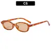 Óculos de Sol Retro Europeus e Americanos com Armação Oval Pequena para Mulheres, Óculos de Sol para Outono/Inverno, Moda Feminina ao Ar Livre, Óculos Hip Hop Individuais para Meninas Estilosas