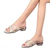 Sandalias de Piel Suave con Punta Abierta para Mujer, Verano 2026, Para Exteriores, Tacón Grueso, Versátiles, Modernas, Elegantes, Casuales, Sandalias de Deslizamiento Simples