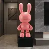 Adorno Grande de Pie de Conejo de Cuero Sintético Popular de Moda para Sala de Estar Sofá Decoración de Mueble de TV Transmisión en Vivo