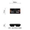Vajilla de melamina dorada de malla negra, plato de sushi rectangular de estilo japonés, plato de plástico comercial de tienda de barbacoa de porcelana de imitación de alta calidad