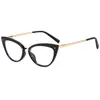Nuevas Gafas Lisas de Moda Estilo Coreano para Mujer, Montura de Gafas Retro Ojo de Gato, Gafas con Filtro de Luz Azul, Elegantes y con Estilo W001