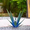 Adornos Metálicos de Agave de Hierro Artesanías de Hierro Orquídea Mariposa Decoración Exterior Clavel Jardín Plantas Artificiales