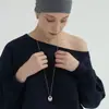 Collar Colgante Gota de Agua Estilo Ouni Girasol para Mujer, Diseño de Nicho Coreano, Cadena Larga Simple y de Alta Gama para Suéter