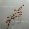 Simulação Fruta de Amora Espinheiro Marítimo Fruta da Fortuna Fruta Vermelha Fruta de Azevinho Espuma Galhos Longos Criativo Casa Sala de Estar Flores Artificiais