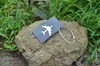 Etiqueta de equipaje de aleación de aluminio con recorte de avión etiqueta identificadora de equipaje de viaje de metal con bucle de acero para maleta mochila