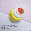 Brinquedo de Comida Simulada Bolo de Morango DIY Grampo de Cabelo Capa de Celular Pingente Ímã de Geladeira Ornamento Papelaria Acessórios de Resina Materiais