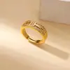 Venda Quente Transfronteiriça Anel de Abertura Coração de Amor de Luxo Leve Design Exagerado Anel Flor Zircônia Laço Fornecimento de Joias
