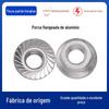 GB6177 GB cor natural alumínio método sextavada azul face porca antiderrapante dentada com arruela sextavada flangeada porca M5M6M8