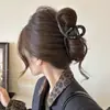 Grampo de cabelo tipo pinça de tubarão extra grande, novo modelo estilo coreano 2026, toque de alta qualidade, adequado para cabelos grossos, pinça de garra versátil e simples para penteados presos