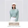 Nueva Versión de Moda de Sudadera de Mujer de Color Sólido con Cuello Redondo y Ombligo Descubierto al por Mayor con Estampado Chaqueta de Otoño Estampado Personalizado para Mujer