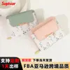 Cartera pequeña de solapa minimalista japonesa y coreana, billetera corta de PU floral para mujer, tarjetero integrado, cartera de mujer estilo ins
