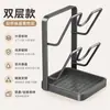 Nuevo Estante para Tapas de Ollas de Encimera Colocación de Tabla de Cortar Artefacto de Cocina Multifuncional Estante para Espátulas Estante de Almacenamiento para el Hogar