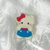 Nova Versão de Adesivo Refletivo a Laser de Acrílico Sanrio Gatinha Kitty para DIY Presilha de Cabelo Broche Insígnia Ímã de Geladeira Joia