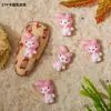 Joyería para arte de uñas de dibujos animados Kulomi Jade Perro Canela Zorro pequeño Oso Kitty Gato Calcomanía para uñas DIY Decoración de resina al por mayor