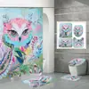 Cortina de ducha de poliéster impermeable con estampado digital de pájaros coloridos para baño, con mampara de baño, de Amazon, fabricante de fuentes e-commerce.