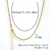 Colar Transfronteiriço de Aço Inoxidável Banhado a Ouro 18K Real Corrente Osso de Cobra Corrente de Clavícula da Moda Corrente Lisa Versátil Colar Feminino de Aço Titânio