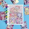 Álbum de cartas Pony Polly Four Palace con hebilla de hongo, hojas sueltas, para estudiantes, con diseño de estrella, de fábrica.