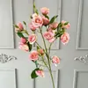 Rosas artificiales de múltiples cabezas para bodas, arreglos de escenas con flores artificiales, decoración del hogar, adornos de flores artificiales, flores artificiales de comercio exterior