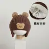 Touca de Bebê para Outono e Inverno, Fofa e Quente, Touca de Pelúcia Pulôver Protetora de Orelhas para Meninos e Meninas, Touca Infantil Tendência de Cor Sólida