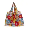 Bolsa Dobrável Grande Capacidade Ecológica Impermeável Tecido Oxford Bolsa Ecológica Armazenamento de Compras de Supermercado Bolsa de Pano Bolsa Tote de Ombro