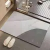 Tapete de banho de terra de diatomáceas transfronteiriço, tapete de chão para banheiro, tapete antiderrapante para a entrada do banheiro, tapete absorvente de secagem rápida, tapete de chão para vaso sanitário
