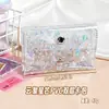 Portatarjetas de estilo japonés de doble capa de PVC con broches de presión desmontables para guardar tarjetas pequeñas, polaroids, identificaciones y monedas