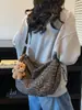 Bolso Grande de Estampado Leopardo Vintage para Mujer 2026 Otoño/Invierno Nuevo Bolso de Hombro Único Bolso Cruzado de Moda para el Trabajo