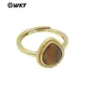 WT-R509 clásico personalizado colorido gema en forma de gota piedra lunar amatista se puede usar como joya de anillo de aniversario